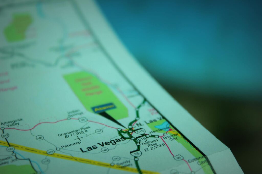 A map highlighting different climate zones in Nevada related to Nevada climate home insurance rates