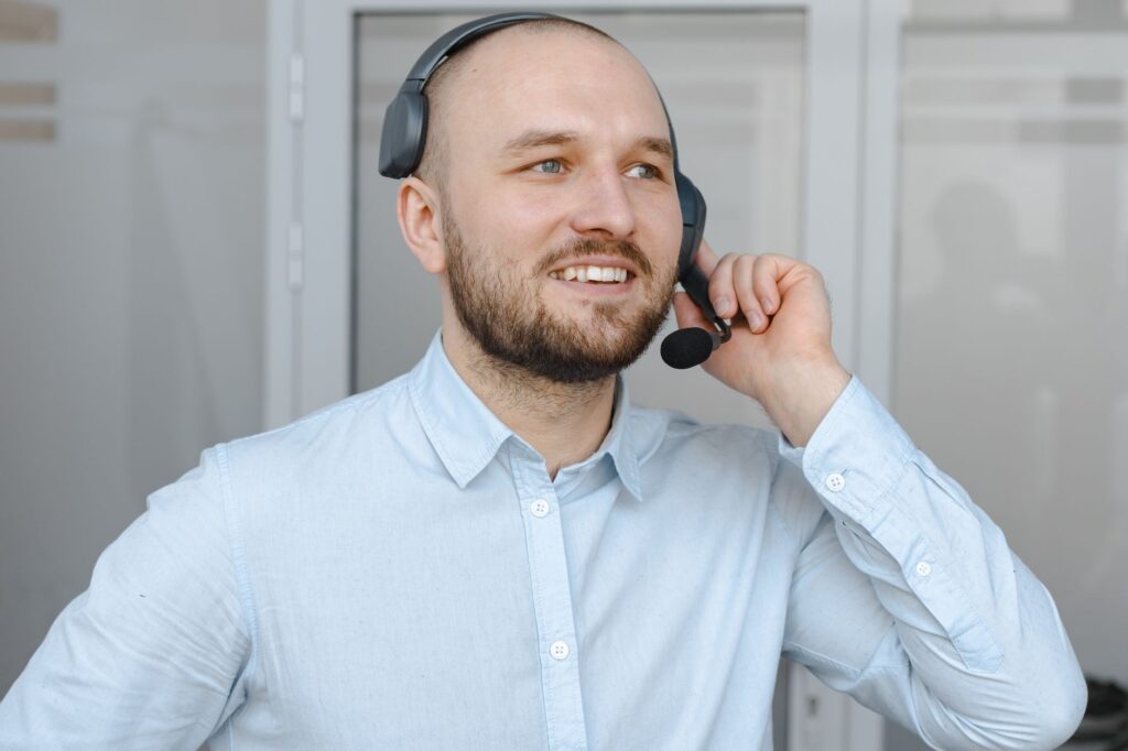 Image depicting a person on the phone, representing contact with an insurance company. — file car insurance claim Nevada