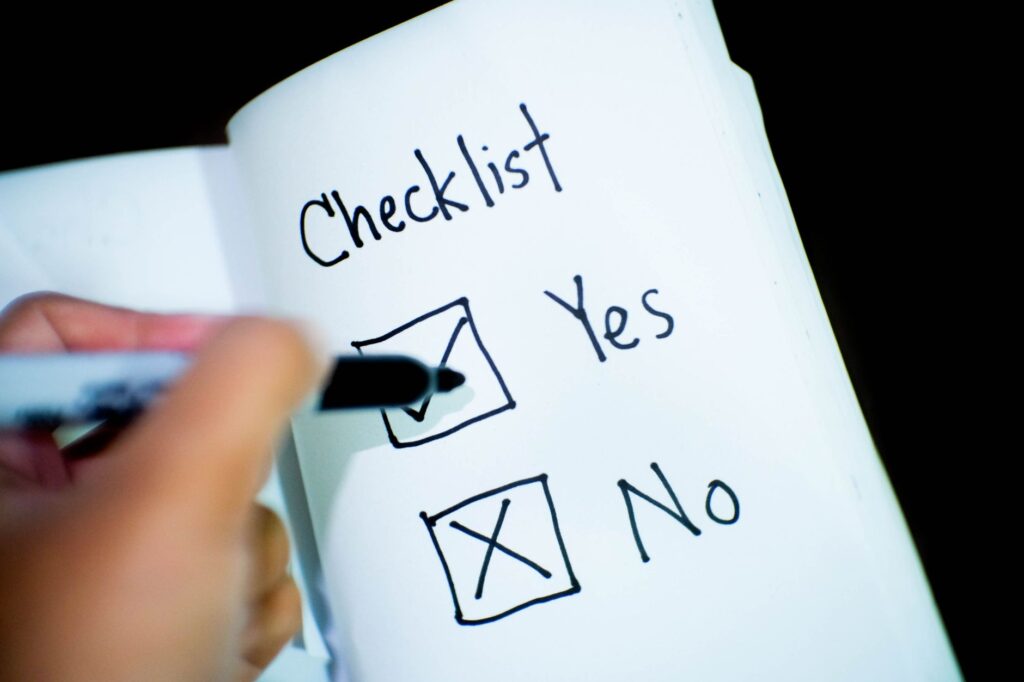 Image of a checklist for gathering information before comparing quotes — compare car insurance quotes Nevada