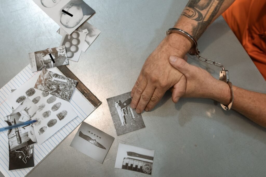 A photo of a person collecting evidence at the scene of a car accident. — file car insurance claim Nevada
