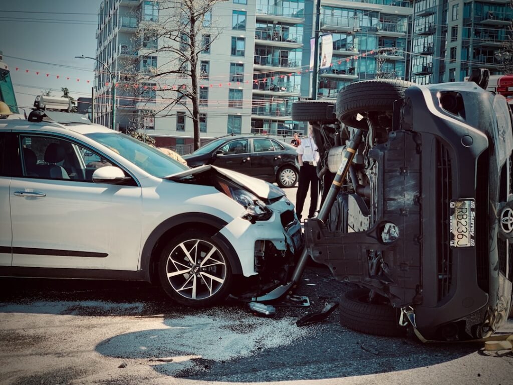 Photo of a car accident scene illustrating the need for liability insurance — full coverage vs liability insurance Nevada