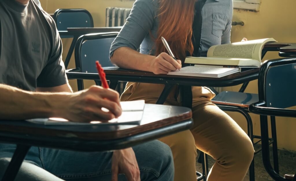 A photo of defensive driving course materials or a classroom setting. — driving record car insurance Nevada