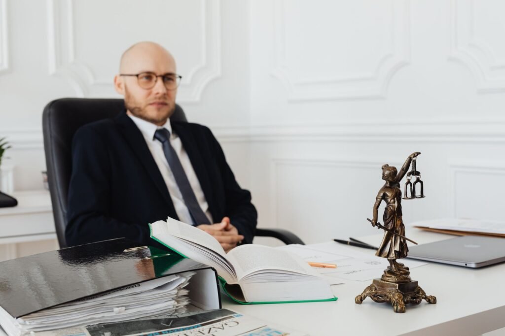 Image of a lawyer consulting with a client about their accident case. — after car accident Nevada